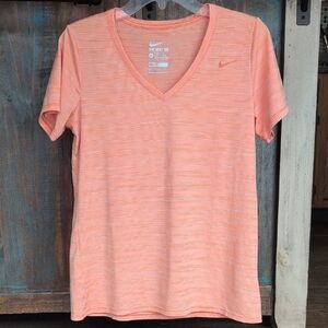 The Nike Tee Athletic Cut Dri-Fit Shirt in Orange - Women's Large